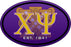 Chi Psi Color Oval Decal