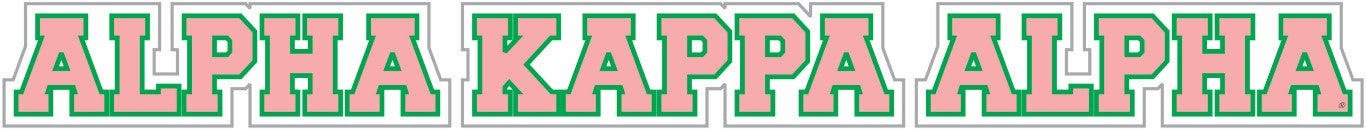 Alpha Kappa Alpha Back Of The Window Long Sticker