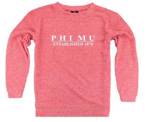 Phi Mu Year Established Cozy Sweater