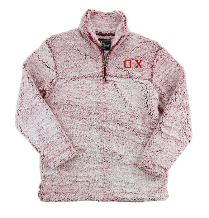 Theta Chi Embroidered Sherpa Quarter Zip Pullover