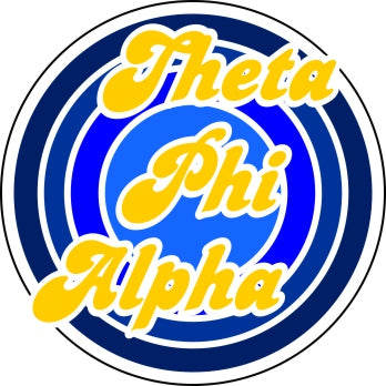 Theta Phi Alpha Funky Circle Sticker