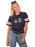 Delta Zeta Football Tee Shirt with Sewn-On Letters