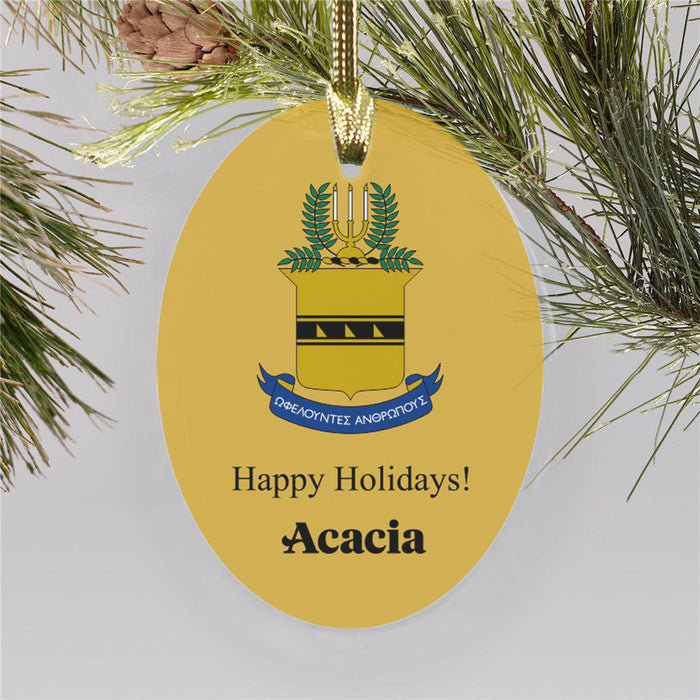 Acacia Color Crest Ornament