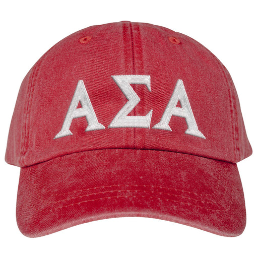 Alpha Sigma Alpha Greek Letter Embroidered Hat