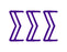 Sigma Sigma Sigma Inline Greek Letter Sticker - 2.5