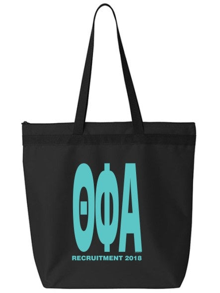 Theta Phi Alpha Impact Letters Zippered Poly Tote