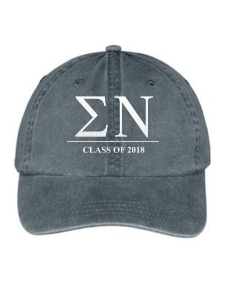 Sigma Nu Embroidered Hat with Custom Text