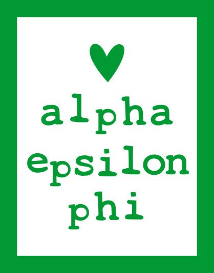 Alpha Epsilon Phi Heart Sticker