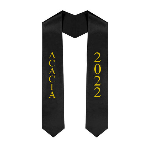 Acacia Vertical Grad Stole with Letters & Year