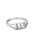 Alpha Gamma Delta Sterling Silver Ring with Lab Created Clear Diamond