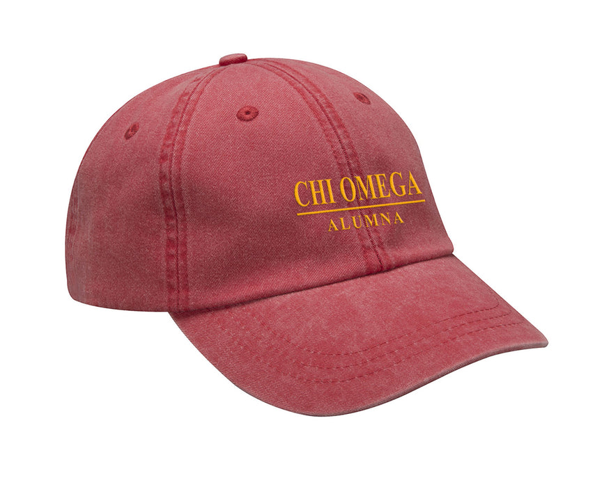 Chi Omega Line Year Embroidered Hat