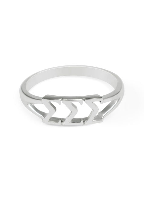 Sigma Sigma Sigma Sterling Silver Ring