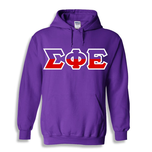 Sigma Phi Epsilon Two Toned Lettered Hooded Sweatshirt