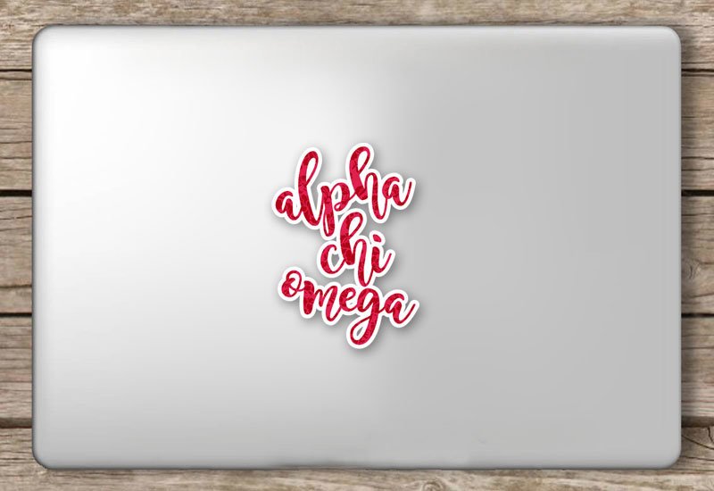 Alpha Chi Omega Script Sticker