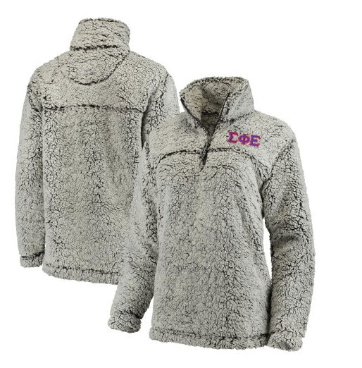 Sigma Phi Epsilon Embroidered Sherpa Quarter Zip Pullover
