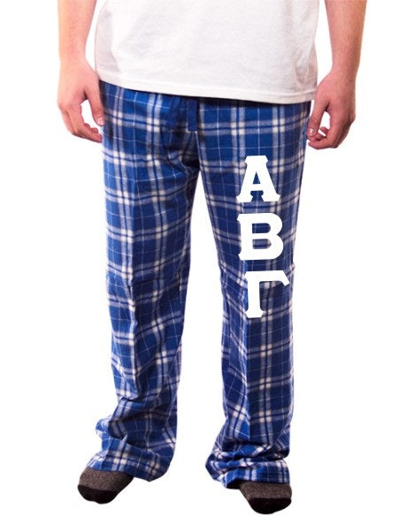 Fraternity Pajama Pants with Sewn-On Letters