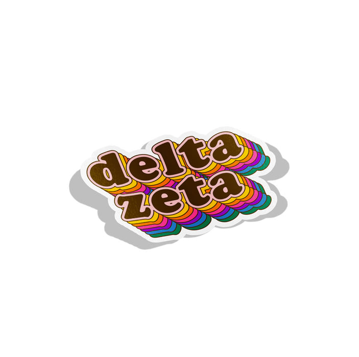 Delta Zeta Retro Sorority Decal