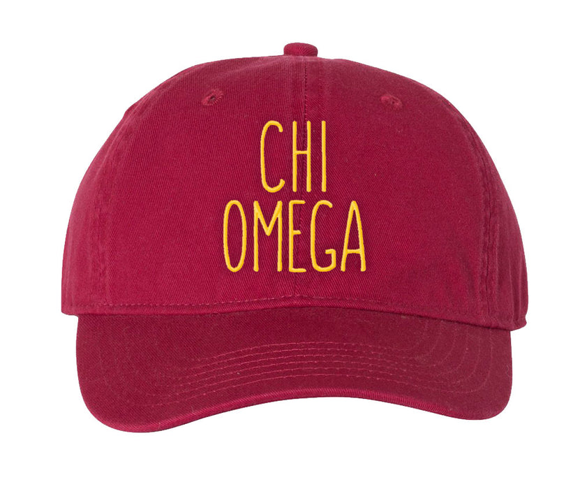 Chi Omega Comfort Colors Nickname Hat