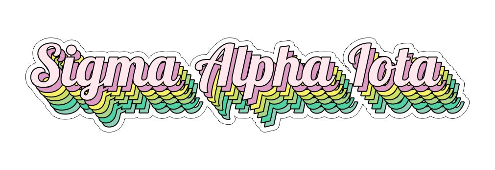 Sigma Alpha Iota New Hip Stepped Sticker