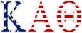 Kappa Alpha Theta American Flag Letter Sticker - 2.5
