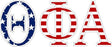 Theta Phi Alpha American Flag Letter Sticker - 2.5