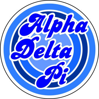 Alpha Delta Pi Funky Circle Sticker
