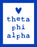 Theta Phi Alpha Heart Sticker