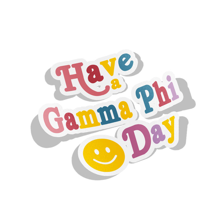 Gamma Phi Beta Happy Day Sorority Decal