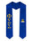 Phi Sigma Sigma Lettered Graduation Sash Stole with Crest