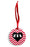Zeta Tau Alpha Red Chevron Heart Sunburst Ornament