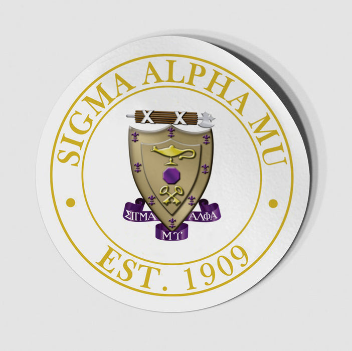 Sigma Alpha Mu Circle Crest Decal