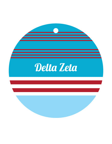 Delta Zeta Color Block Sunburst Ornament