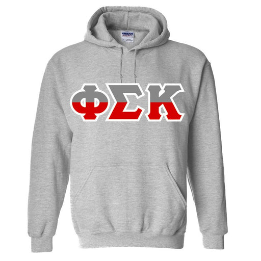 Phi Sigma Kappa Two Toned Lettered Hooded Sweatshirt