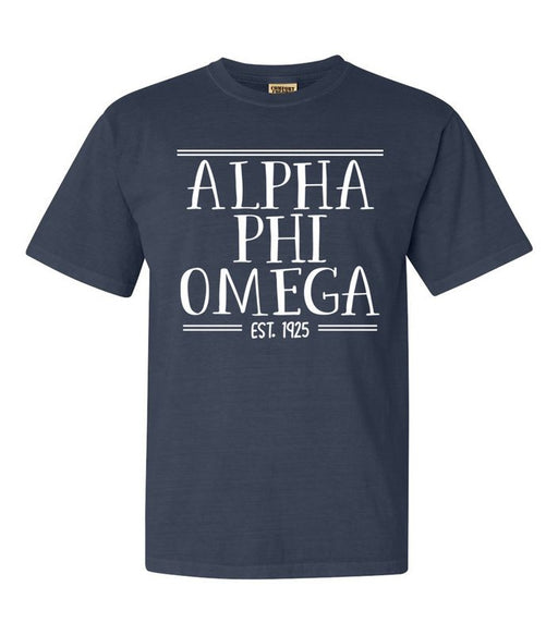 Alpha Phi Omega Custom Comfort Colors Crewneck T-Shirt