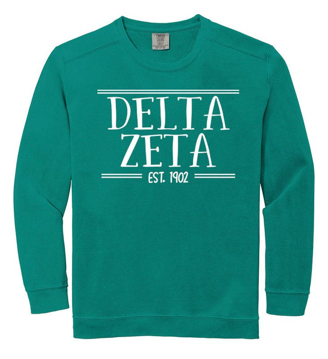 Delta Zeta Comfort Colors Custom Sorority Sweatshirt