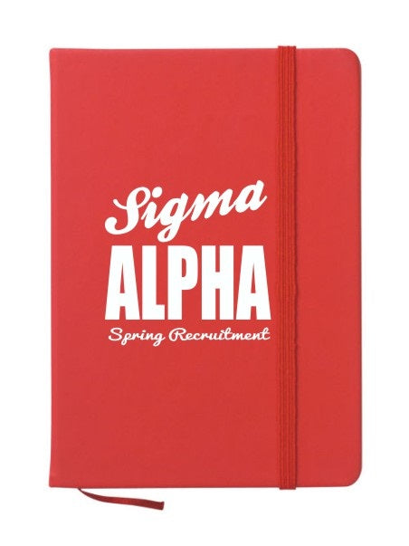 Sigma Alpha Cursive Impact Notebook