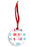 Pi Beta Phi Red and Blue Arrow Pattern Sunburst Ornament