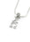 Chi Omega Sterling Silver Lavaliere Pendant with Clear Swarovski Crystal