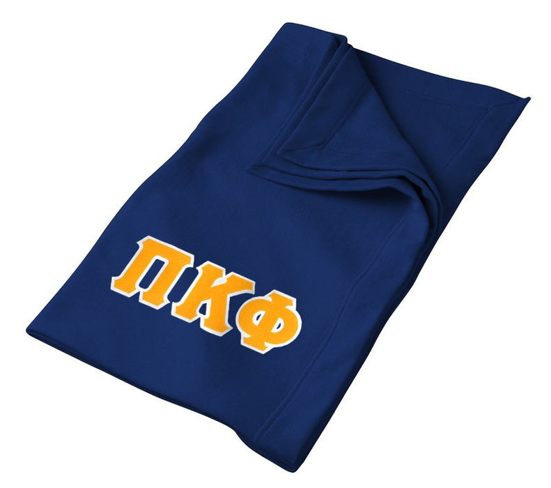 Pi Kappa Phi Greek Twill Lettered Sweatshirt Blanket