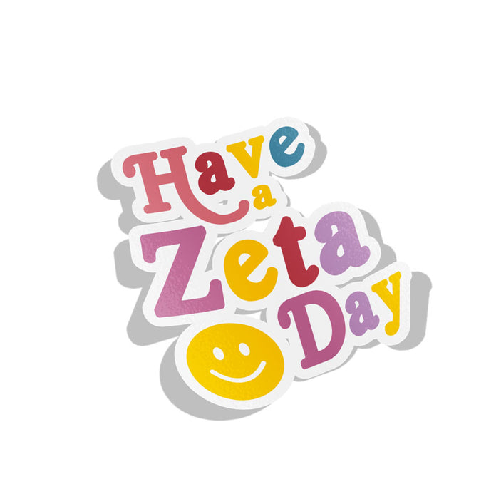 Zeta Tau Alpha Happy Day Sorority Decal