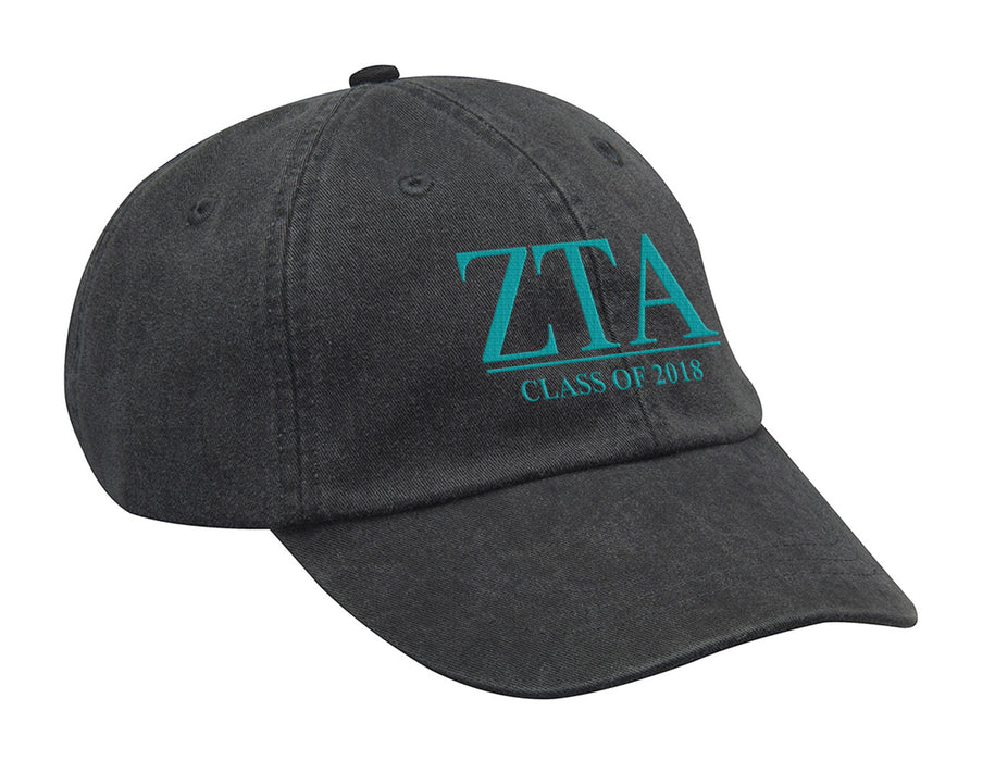 Zeta Tau Alpha Embroidered Hat with Custom Text