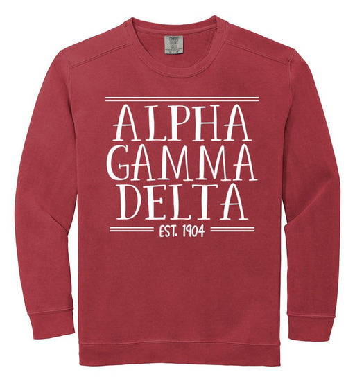 Alpha Gamma Delta Comfort Colors Custom Sorority Sweatshirt