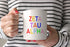 Zeta Tau Alpha Coffee Mug with Rainbows - 15 oz