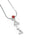 Alpha Gamma Delta Sterling Silver Lavaliere Pendant with Swarovski Crystal