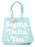 Sigma Delta Tau Retro Pom Pom Tote Bag