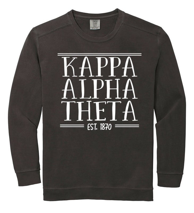 Kappa Alpha Theta Comfort Colors Custom Sorority Sweatshirt
