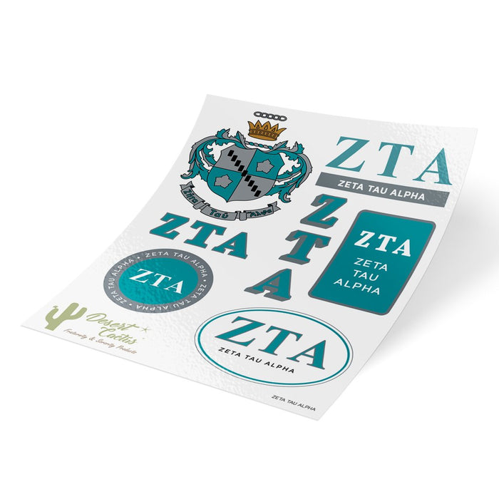 Zeta Tau Alpha Traditional Decal Set