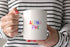Alpha Phi Coffee Mug with Rainbows - 15 oz