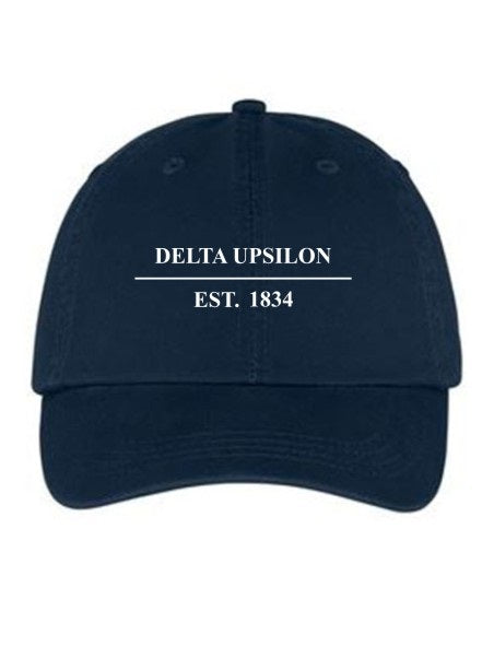Delta Upsilon Line Year Embroidered Hat