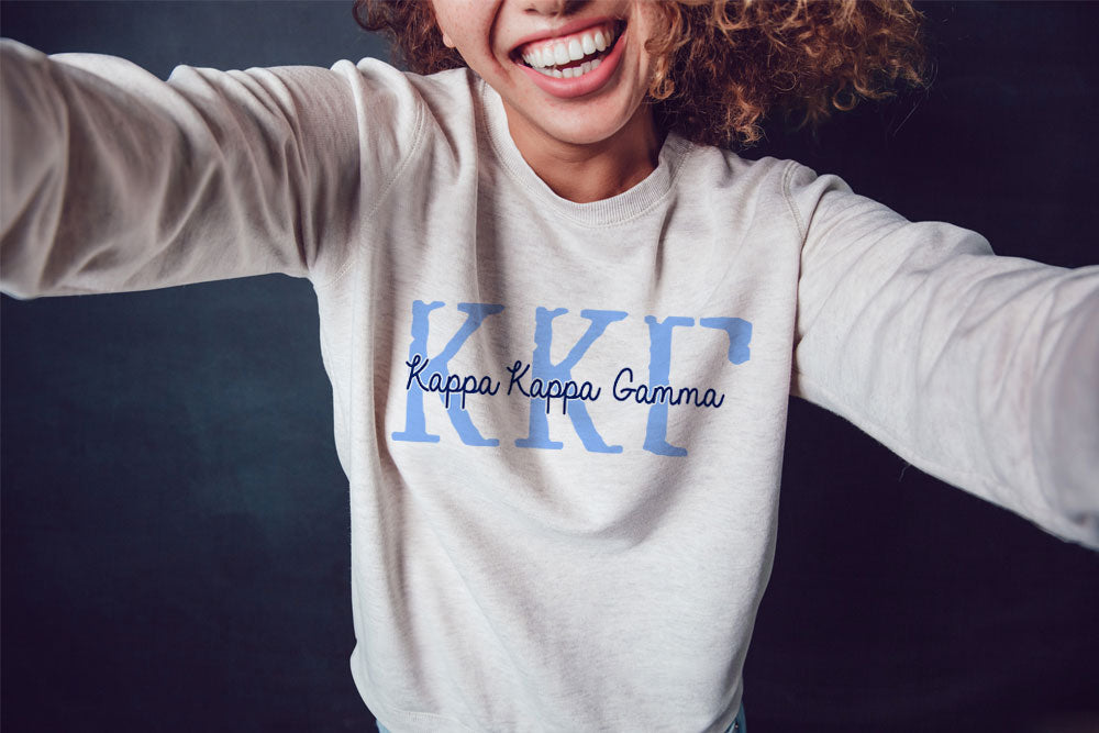 Kappa Kappa Gamma Cozy Boyfriend Crew Neck Sweatshirt — GreekU